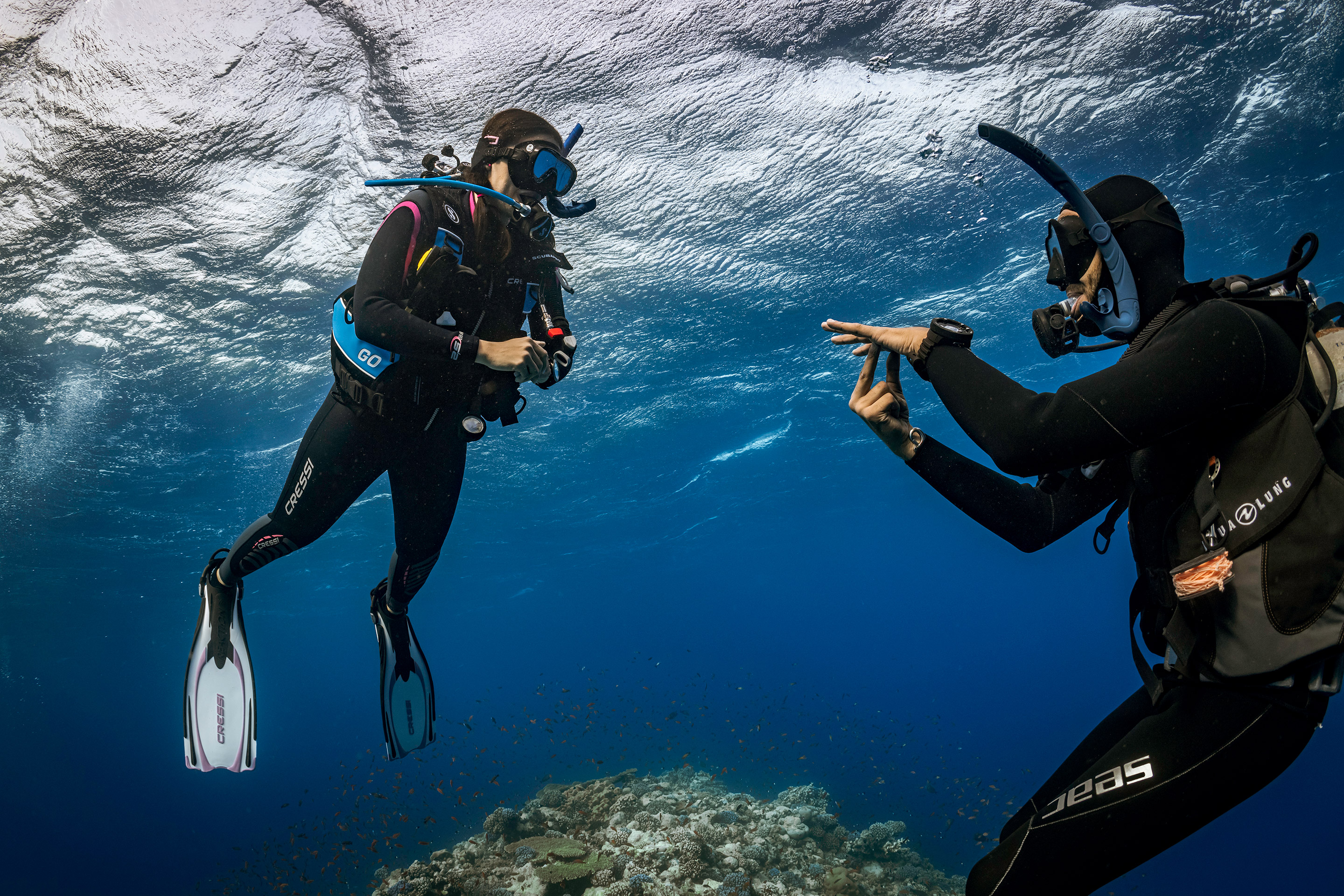 Divers Safety stop